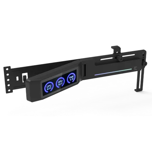 ZALMAN ZM-VS3 DS Black LCD Dijital Göstergeli 5 V ARGB USB 9 Pin Ayarlanabilir Ekran Kartı Destek Aparatı alternatif görünüm
