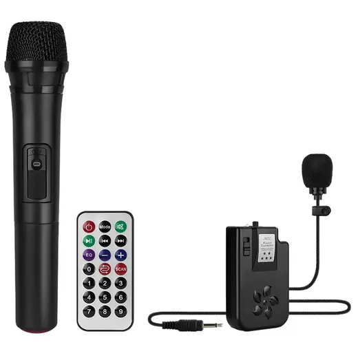 MAGICVOICE MV-2016 VHF EL+YAKA MİKROFONLU USB+SD+BT SEYYAR ANFİ alternatif görünüm
