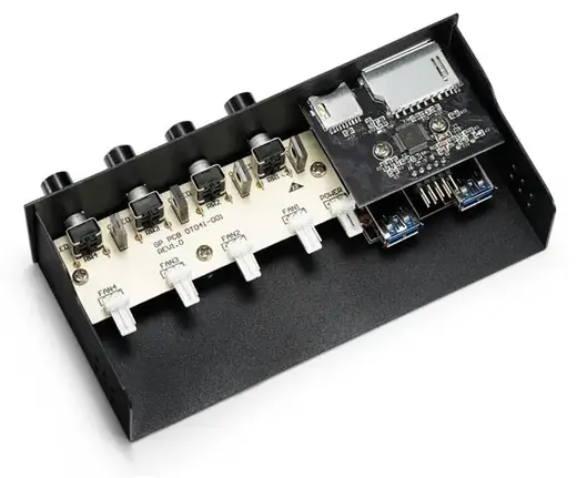 DEEPCOOL Rock Master V3.0 5.25" Ön Panel Analog Fan Kontrolcü ve Çoklu Kart Okuyucu görseli 1