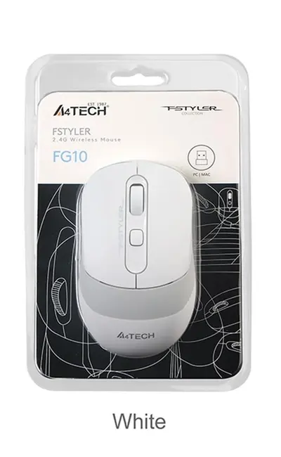 A4 Tech Fg10 Beyaz Nano Kablosuz Optik 2000 Dpı Mouse görseli 1