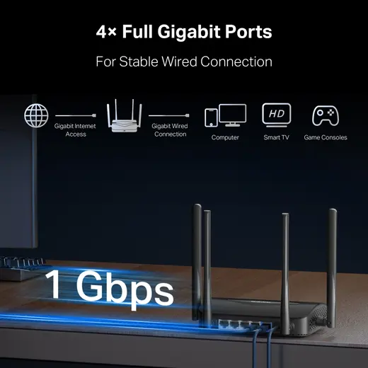 MERCUSYS MR25BE Wıfı7 BE3600 Dual Band Router görseli 7