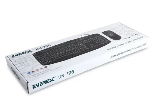 Everest Kablolu Set Siyah Multimedia (UN-796) görseli 3