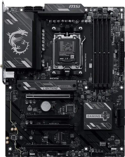 MSI B850 GAMING PRO WIFI6E HDMI-DP TYPEC PCIE 5.0 AM5 ATX görseli 6