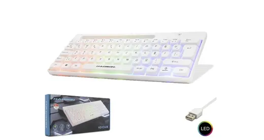 Hadron Hdx2608 Kablolu Oyuncu Mini Klavye Led Q Beyaz