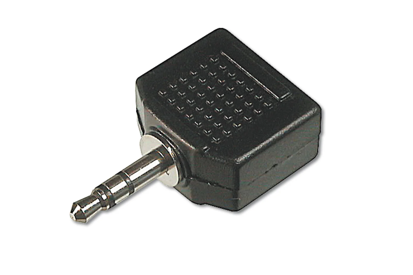 DIGITUS AK-510500-000-S Stereo Ses Adaptörü, 1 x 3.5mm erkek yuva - 2 x 3.5mm dişi yuva, plastik, siyah renk