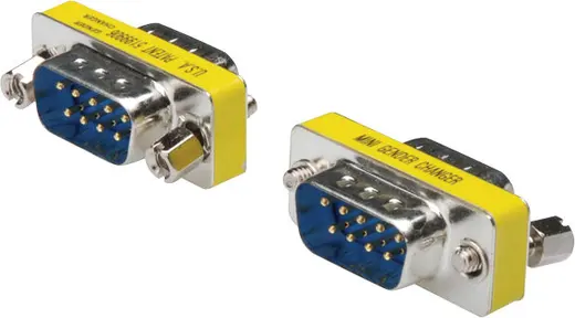 DIGITUS AK-610505-000-I Mini Gender Changer, DB9 erkek, DB9 erkek, metal