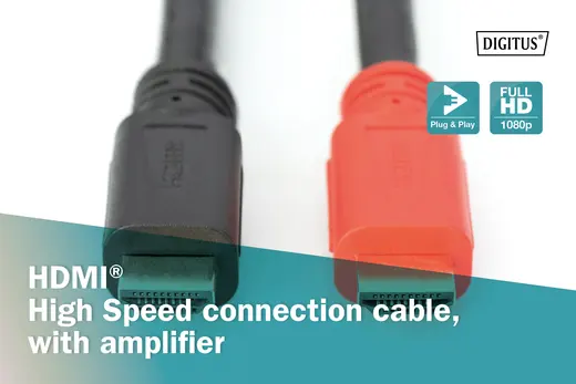 DIGITUS AK-330105-100-S HDMI High Speed Bağlantı Kablosu (HDMI 1.3), 1080p, HDMI tip A Erkek - HDMI tip A Erkek alternatif görünüm