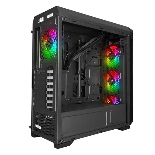 POWERBOOST 600W 80+ VK-P15B 4-ARGB Fanlı Gaming Mid-Tower PC Kasası görseli 4