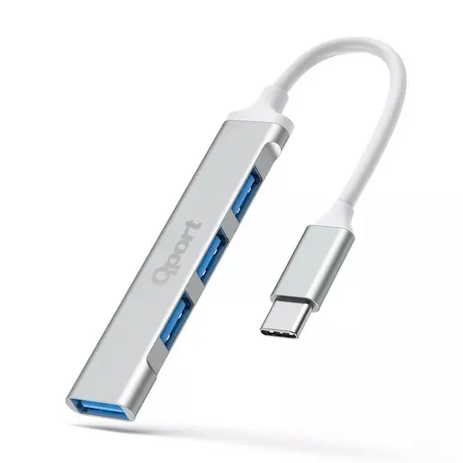 QPORT Q-TUC05 TYPE-C TO 4 PORT METAL USB ÇOKLAYICI alternatif görünüm