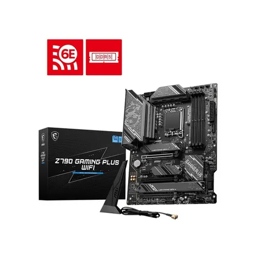 MSI Z790 GAMING PLUS WIFI DDR5 HDMI DP PCIe 16X v4.0 1700p ATX görseli 4