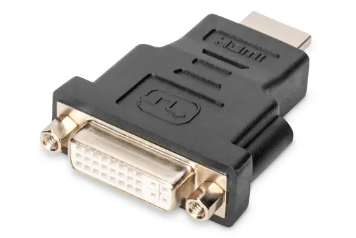 DIGITUS AK-330505-000-S HDMI Adaptörü, HDMI Tip A Erkek <-> DVI-I (24+5) Dişi, Full HD, siyah renk