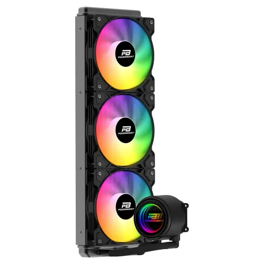 POWERBOOST 360MM CIRCLE 360B PB-LCS-CR360B Rainbow Fanlı AM5-1851p Sıvı Soğutmalı İşlemci Fanı görseli 5