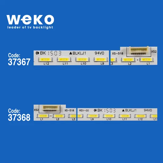 WKSET-6712 37367X1 37368X1 KONKA KDL49XS716AN L/R 2 ADET LED BAR (56LED) alternatif görünüm