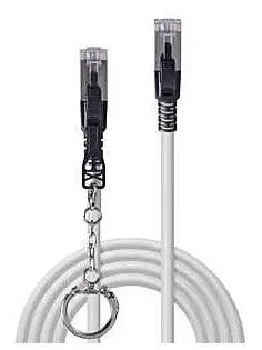 LINDY LIN-47602 CAT. 6A S/FTP Güvenlik İçin Kilitlenebilir Kablo, 500MHz, Gri Renk, 1m CAT. 6A S/FTP Security Cable 1m alternatif görünüm