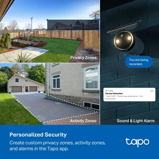 TP-LINK 8MP Bullet 3MM WIFI Kablosuz Güneş Panelli Pilli IP Kamera TAPO-C465 görseli 2
