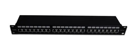 BEEK BN-PP-6A24S 19" 1U 24 port CAT6A STP Patch Panel, LSA/IDC 90 derece punch ISO11801 Class Ea