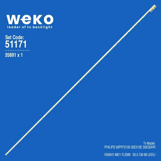 WKSET-6171 35891X1 V500H1-ME1-TLEM9 1 ADET LED BAR (68LED)