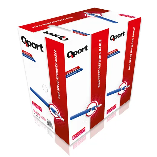 QPORT 305M CAT6 UTP MAVI NETWORK KABLO (Q-CAT6M) alternatif görünüm