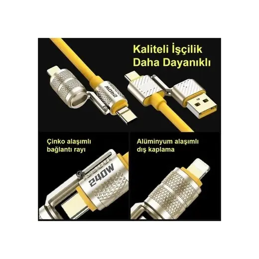 CODEGEN CDG-CNV89 Lightning 2 metre Şarj ve Data Kablosu 240W görseli 2