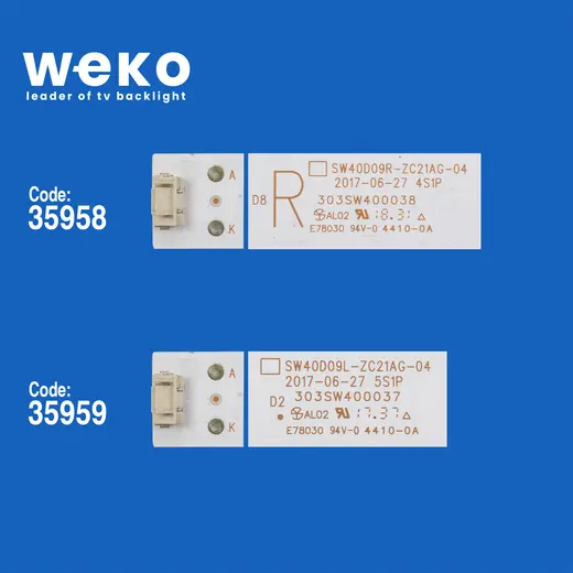 WKSET-6112 35958X3 35959X3 SW40D09L/R 6 ADET LED BAR alternatif görünüm