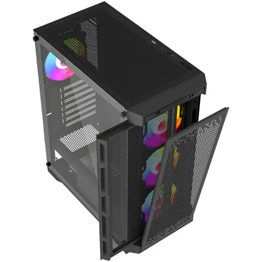 POWERBOOST 600W PB-PS7840B Gaming Mid-Tower PC Kasası görseli 1