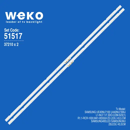WKSET-6517 37210X2 AOT_40_NU7100F L1-NU7.1/7.3DO-CDM-S23(1) 2 ADET LED BAR (23LED)