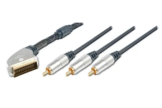 DIGITUS AK-AV 539 Ev Sinema Sistemleri İçin Yüksek Kaliteli Scart Kablosu