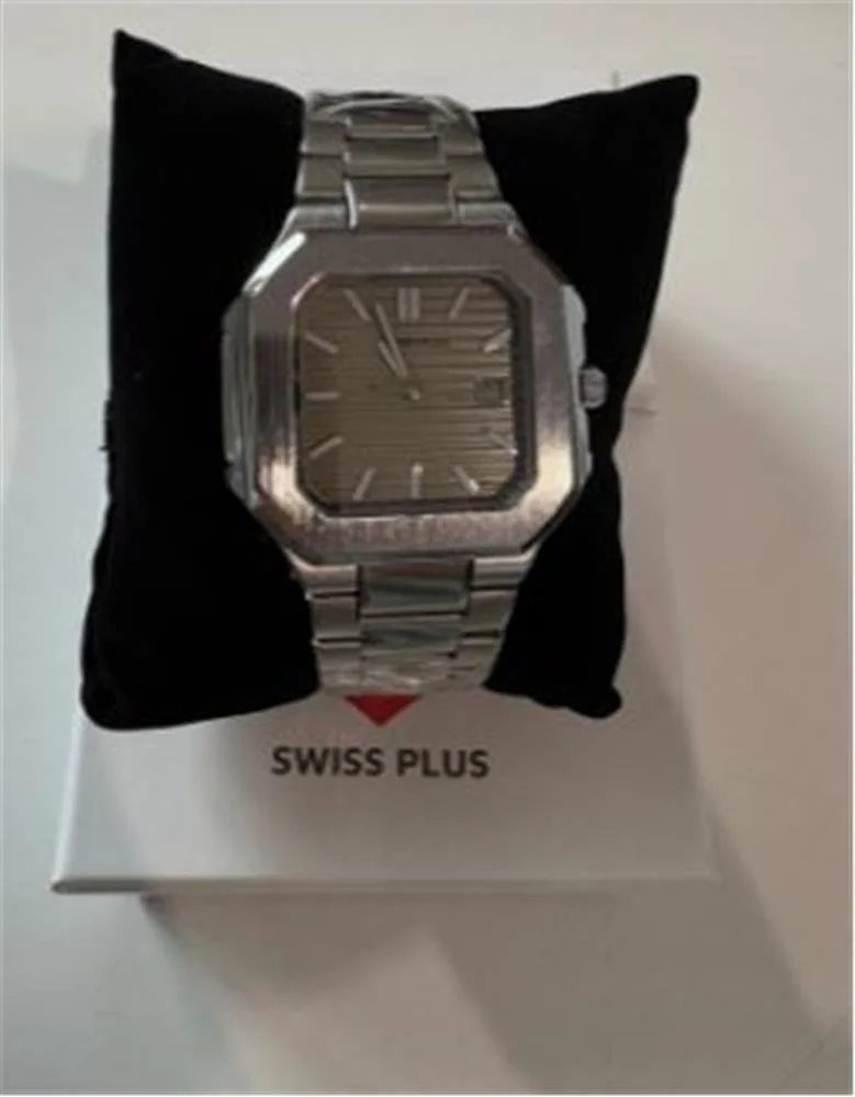 Swiss Plus Man Watch Premium Seri Model-6 RS23146 Beige-Silver(Kol Saati)