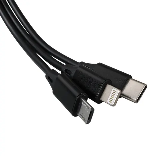 POWERMASTER PM-26346 3 IN 1 SİYAH ŞARJ KABLOSU alternatif görünüm