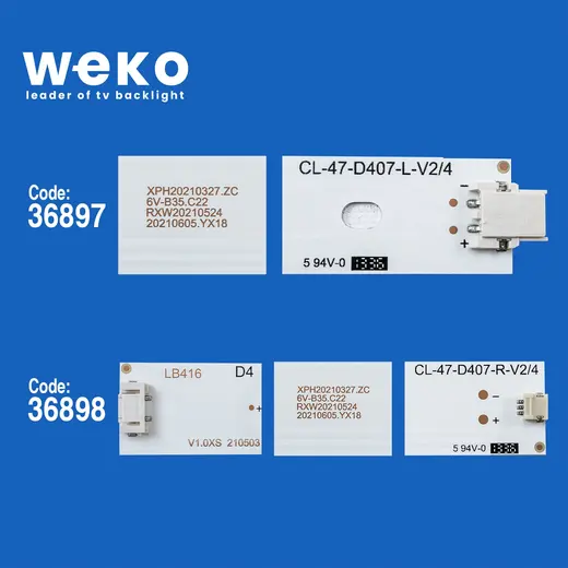 WKSET-6115 36897X4 36898X4 CL-47-D407-L/R-V4 8 ADET LED BAR alternatif görünüm