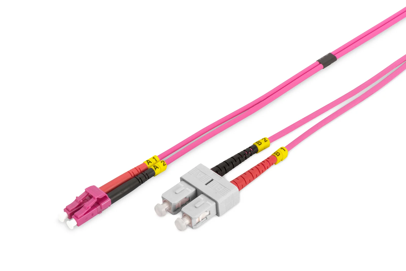 BEEK BC-FO-5LCSC-10/4 LC-SC Fiber Optik Patch Kablo, Multimode OM 4 50/125 Duplex, 3.0mm, LSZH, 10 metre