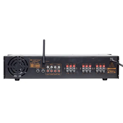 MAGICVOICE MV-1217 USB BT UK 6 ZON RMS 50W*1CH +4-16-70-100V TRAFOLU ANFİ görseli 3