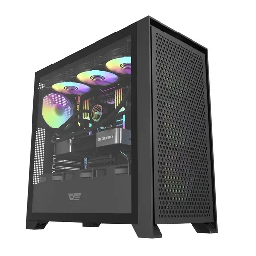 darkFlash DRX90 MESH 650W 80+ Power Supply 4-12cm ARGB Fan Siyah Kasa