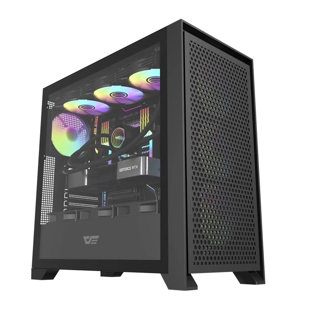 darkFlash DRX90 MESH 650W 80+ Power Supply 4-12cm ARGB Fan Siyah Kasa