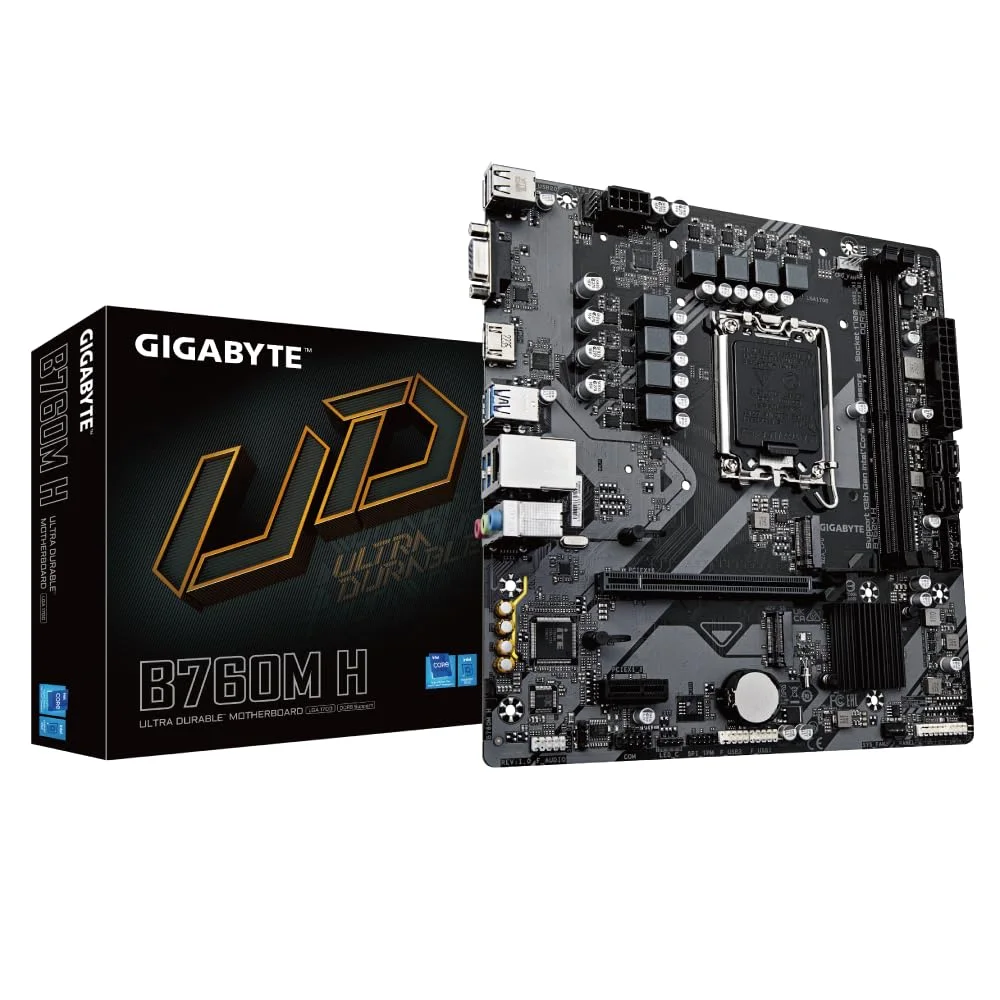 GIGABYTE B760M-H DDR5 1700P SES GLAN HDMI/VGA SATA3 USB3.2 mATX