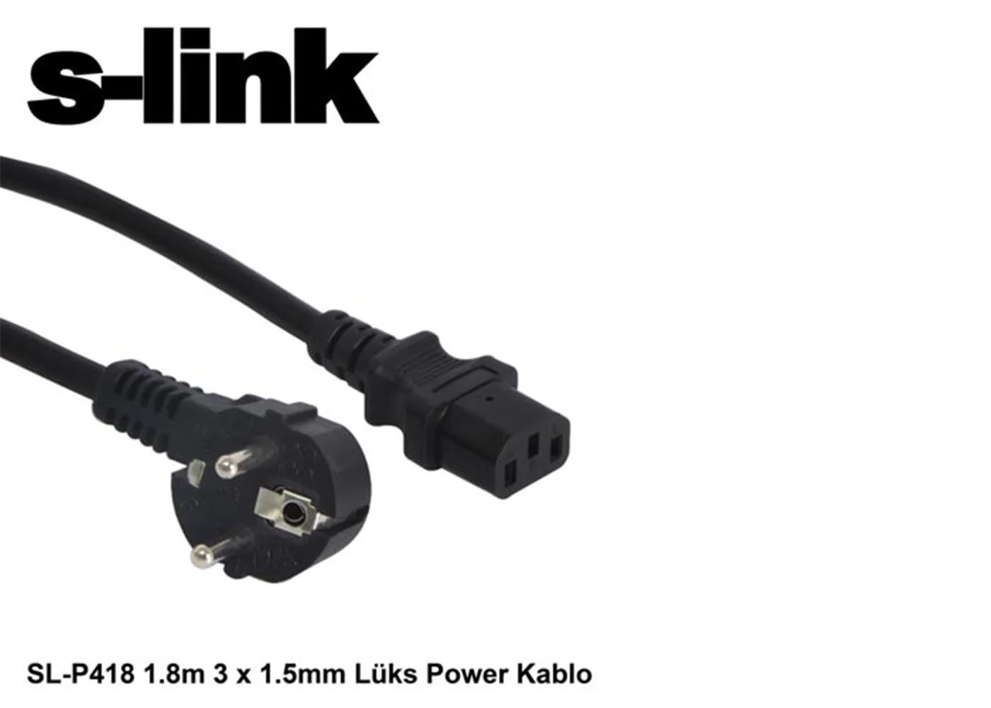 S-link SL-P175 1.5m 0.75mm Lüks Power Kablo