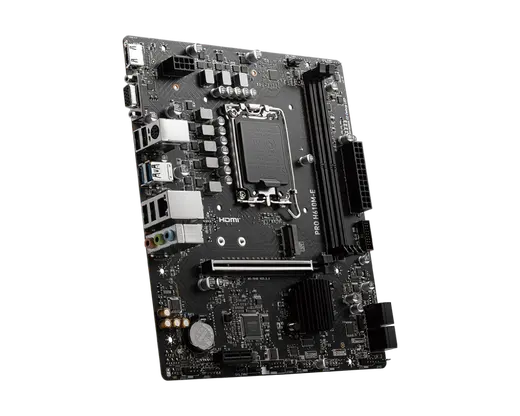 MSI PRO H610M-E DDR5 1700P DDR5 SES GLAN HDMI/VGA SATA3 USB3.2 mATX görseli 3
