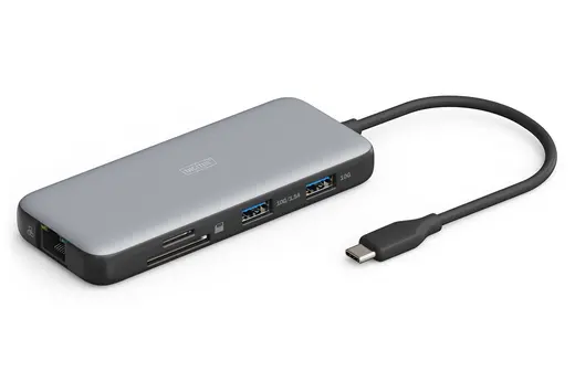 DIGITUS DA-70915 8-port USB-C Docking Station 2 x HDMI 3 x USB 3.0 1 x RJ45 1 x SD 1 x MicroSD 1 x USB-C PD