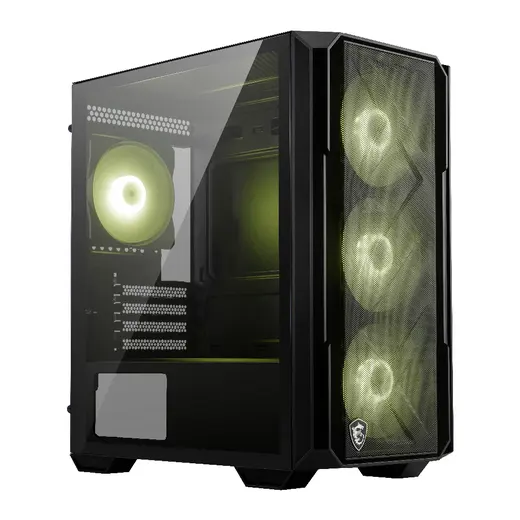 MSI MAG FORGE M120R AIRFLOW Temperli Cam ARGB Matx Mini Tower Kasa PSU YOK