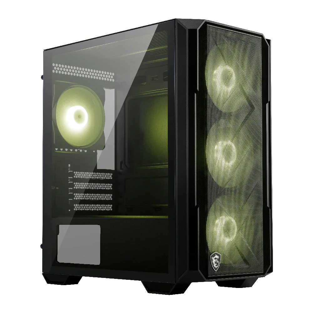 MSI MAG FORGE M120R AIRFLOW Temperli Cam ARGB Matx Mini Tower Kasa PSU YOK