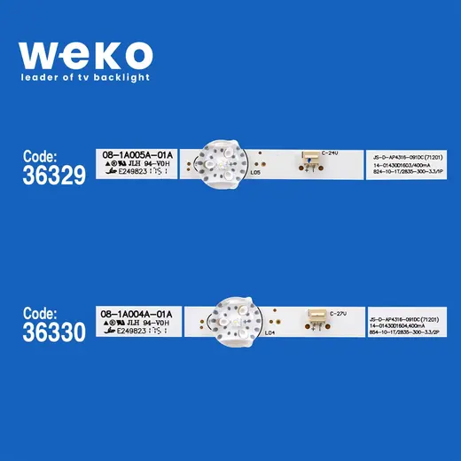 WKSET-6395 36329X2 36330X1 JS-D-AP4316-081DC/91DC 3 ADET LED BAR alternatif görünüm