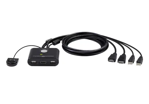 ATEN ATEN-CS22HF 2 Port USB FHD HDMI KVMP™(Keyboard/Video Monitor/Mouse) Periferi (Çevre Cihazlarla