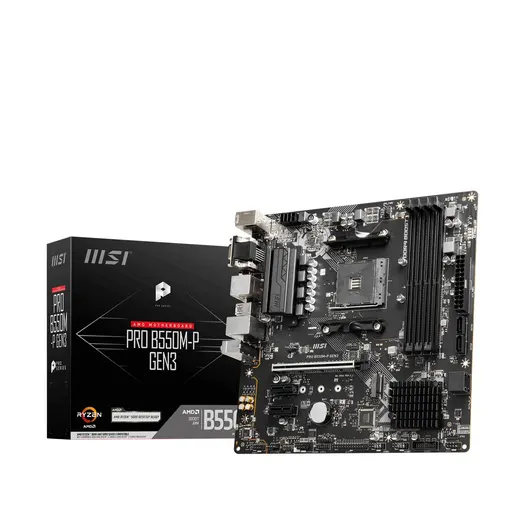 MSI PRO B550M-P DDR4 HDMI-DP PCIE 4.0 AM4 mATX görseli 2