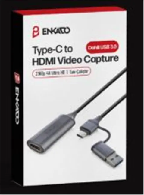 ENKADO EKD-TP46 TYPE-C+USB 3,0 TO HDMI VİDEO CAPTURE alternatif görünüm