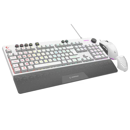 Rampage ECLIPSE Beyaz Usb RGB Aydınlatmalı Q Gaming Oyuncu Klavye Mouse Set alternatif görünüm