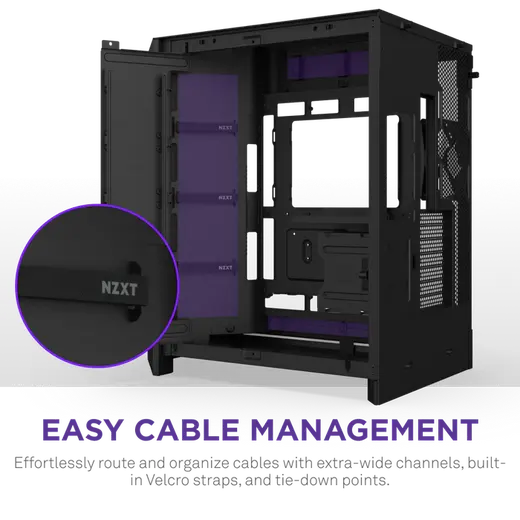 NZXT H9 FLOW RGB 2025 CM-H92FB-P1 Dual-Chamber EATX PC Kasası görseli 1