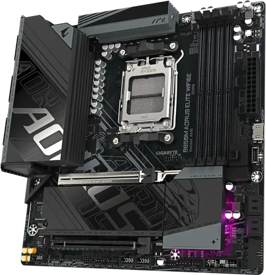 GIGABYTE B850M AORUS ELITE WIFI6E DDR5 HDMI-TP TYPEC PCEI 5.0 AM5 mATX görseli 3