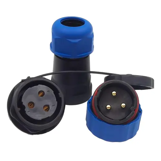SD28 SU GEÇİRMEZ 3 PİN ERKEK-DİŞİ YUVARLAK 28 MM KONNEKTÖR alternatif görünüm