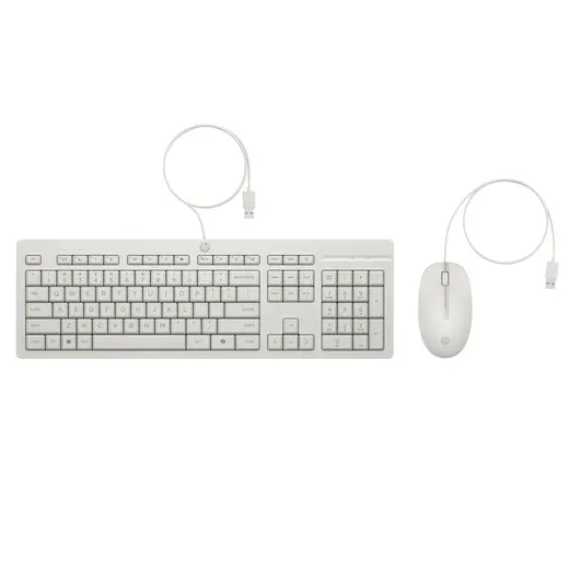 HP AW5S6AA 225 Wired Keyboard and Mouse Combo Set - Beyaz