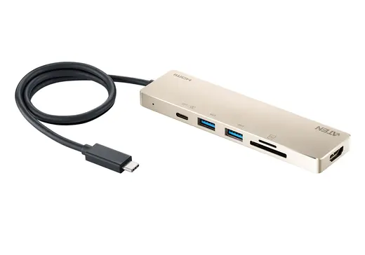 ATEN ATEN-UH3239 USB-C Multiport Mini Dock with Power Pass-Through